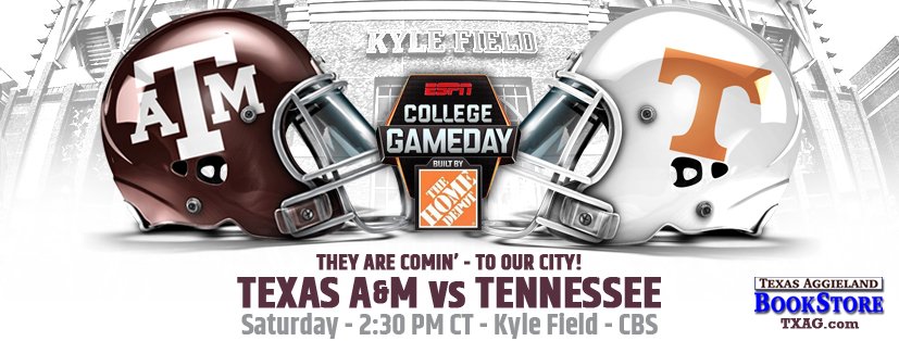 2 more days...<a href="/CollegeGameDay/">College GameDay</a> <a href="/AggieFootball/">Texas A&M Football</a> #BTHOtennessee #BTHOTenn #tamu #12thman