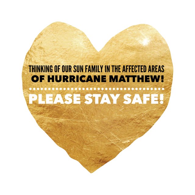 SunHRChelsey's tweet photo. to all of my colleagues & candidates: please stay safe during this tough storm! #HurricaneMatthew #SunCommunities #SunFamily https://t.co/9xM76UQPSP