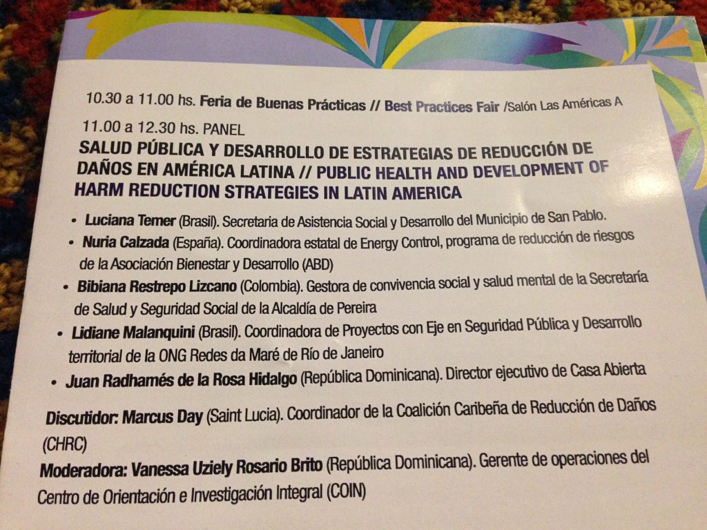 CannabicoEc's tweet photo. #EcuadorCannabico #Confedrogas Salud Pública y desarrollo de estrategias de reducción de daños en A.L. @Confedrogas https://t.co/F12shwibbv