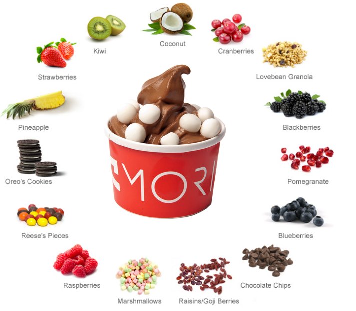 retweet if you love frozen yogurt!! #fatfree #frozen #yogurt #chooseyourtopping #morisushi