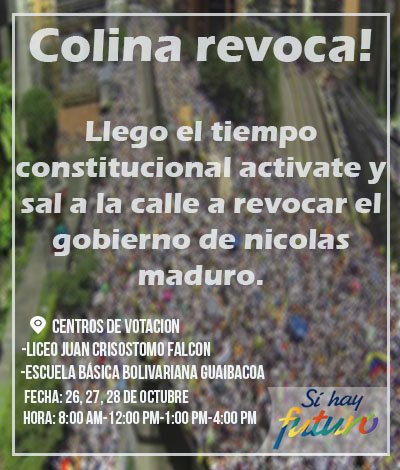 JADFColina's tweet photo. #RevocatorioYa https://t.co/DdBkBJ6wvK