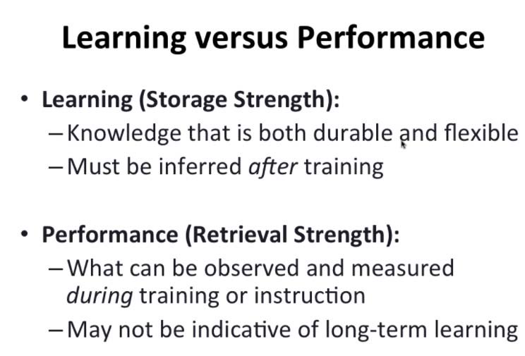 LeslyGregory's tweet photo. There's a critical difference between learning and performance. #pearsonlearn @EdScientists https://t.co/6yxyaaYczg
