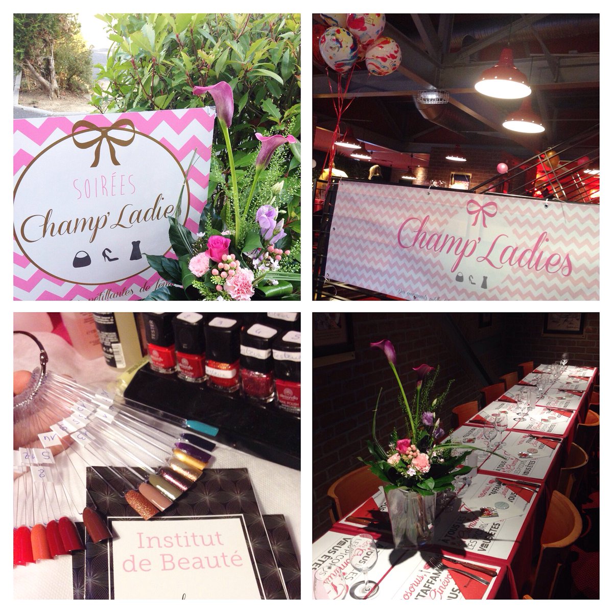 ChampLadies's tweet photo. Les #Champ'Ladies prêtes pour la soirée #BridgetJones avec @Interflora https://t.co/N5JY8LHL2b