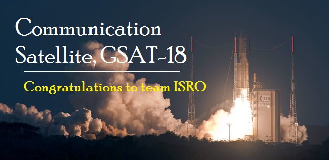 story_mirror's tweet photo. Storymirror team congratulates @isro for successful launch of the communication satellite, GSAT-18. #GSAT18 #ISRO https://t.co/21COSkEQo9