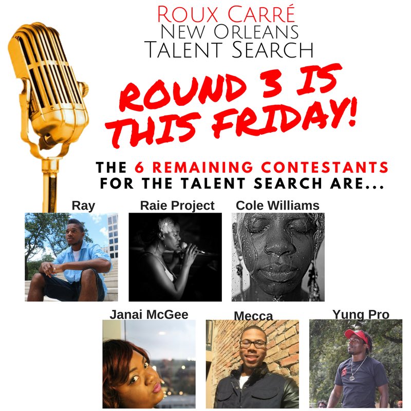 raieoflite's tweet photo. Guess who made it to the semi finals? See you at Roux Carre on Friday, New Orleans!!! https://t.co/aZTbaoqq4v