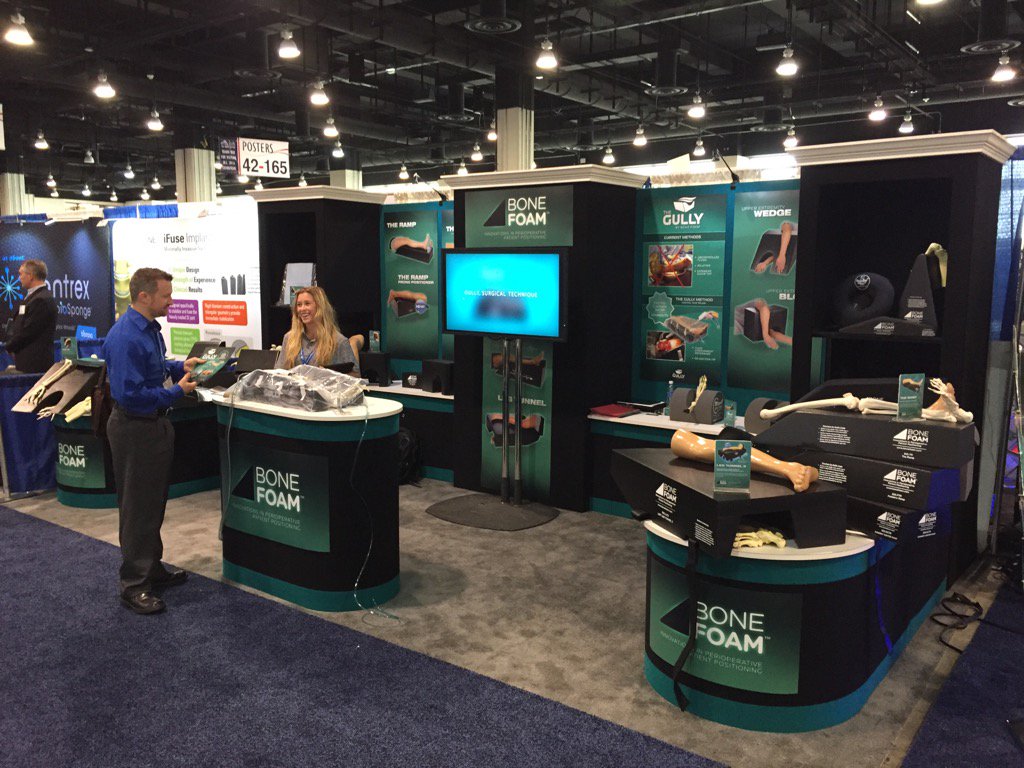 BoneFoam's tweet photo. The exhibit hall is open at #OTA2016! Visit booth 409 to learn more about our patient positioning solutions #bonefoam https://t.co/lbJkOuPK9Y