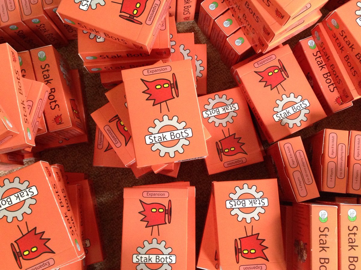 stakbots's tweet photo. Boxes and boxes of Bots! Time to get packing... #tabletop #kickstarter #timetogetpacking #goodbyeweekend https://t.co/8pOJF9jN5M