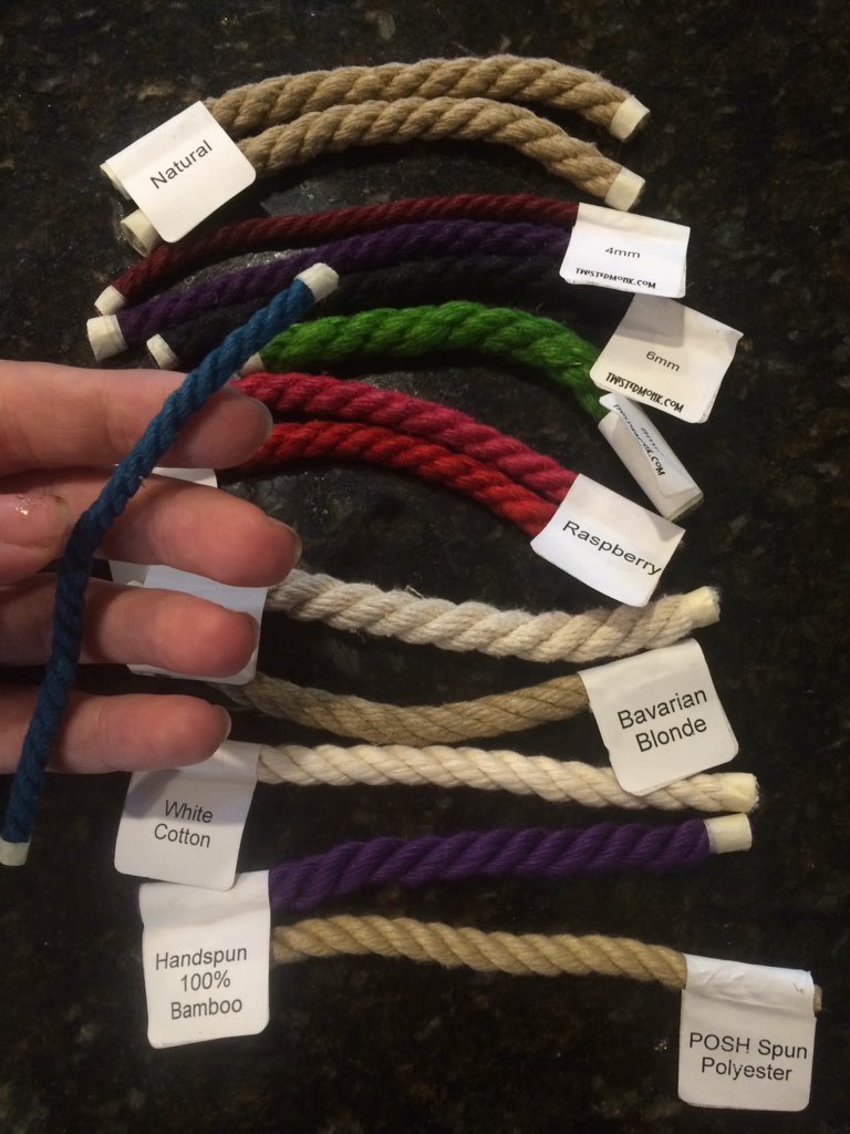 MsVignette's tweet photo. Got my rope sample pack from @twistedmonk I'm loving this blue! https://t.co/wM7mkLaEIC