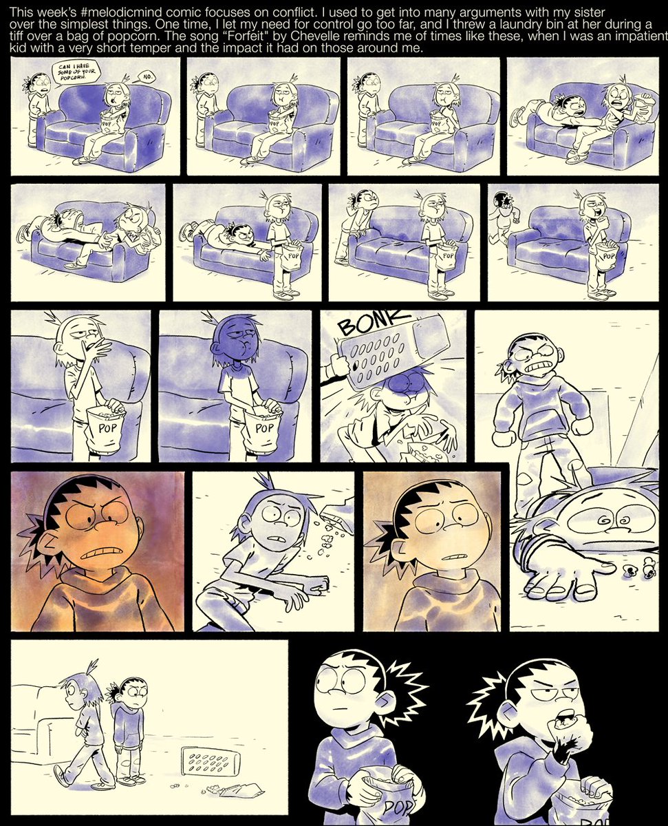 NickArtists's tweet photo. This week’s #melodicmind comic is inspired by “Forfeit" by Chevelle https://t.co/F2RasLjfbe