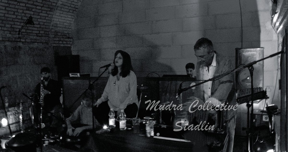 Mudra Collettive live at Stadlin with Massimo Amato, Pietro Platania, Key Clef and Riccardo Nebbiosi. (I'm nine months pregnant).