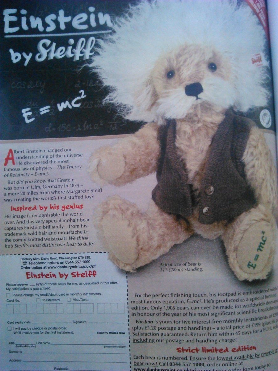steiff einstein teddy bear