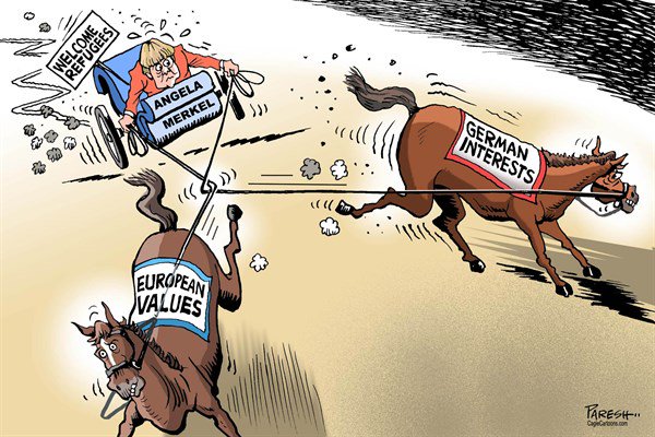 Juicexlx's tweet photo. (CARTOON) Wrong turn #Germany #France #EuroFAIL #EuroHELL https://t.co/phzwrh3Xu8