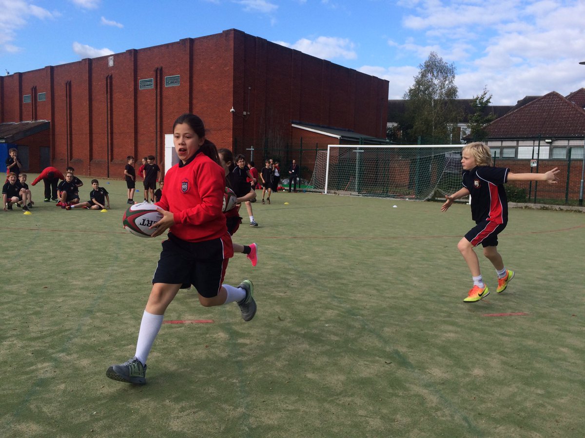SportLRP's tweet photo. Primary school sports afternoon at RPA today. Thanks to @Barnes_Primary and St Mary Magdalen's for bring their Y5s https://t.co/l42JVAvj0D
