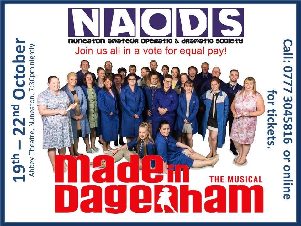 JasonRead12's tweet photo. @DannyJohnJules Can I please get a retweet for our production of Made In Dagenham, 19th - 22nd October, thanks! https://t.co/WGw4xnruJd