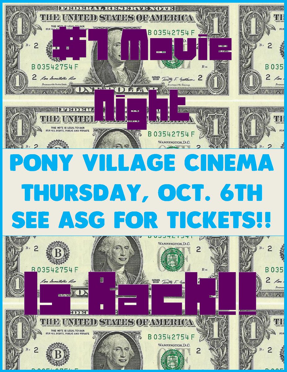 SwoccResLife's tweet photo. $1 movie night is back! See ASG in Empire Hall for tickets! https://t.co/mJbEad6e20