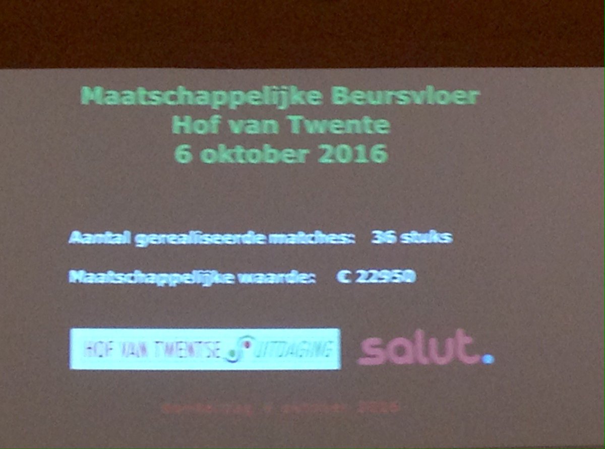 IngridKeestra's tweet photo. Dank aan @HofvTU voor de organisatie van de #Beursvloer @gemhofvantwente Goede contacten gelegd voor @DeBroekriem #5matches #MVO #netwerken https://t.co/3LFnNVgXmI