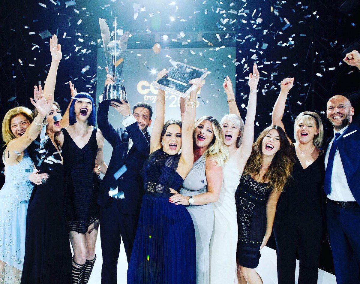 #ThrowbackThursday to the winning moment of @lorealprouk Colour Trophy 2016 #iconicwinner #denimhair #SKLoves #hair