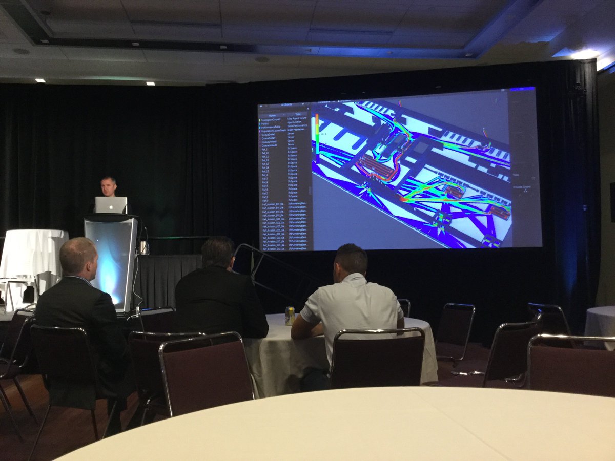 BuildingOnBIM's tweet photo. Always cool to see the Oasys/Arup crowd simulation @CanBIM Toronto Technology Session https://t.co/mIbJha52uS