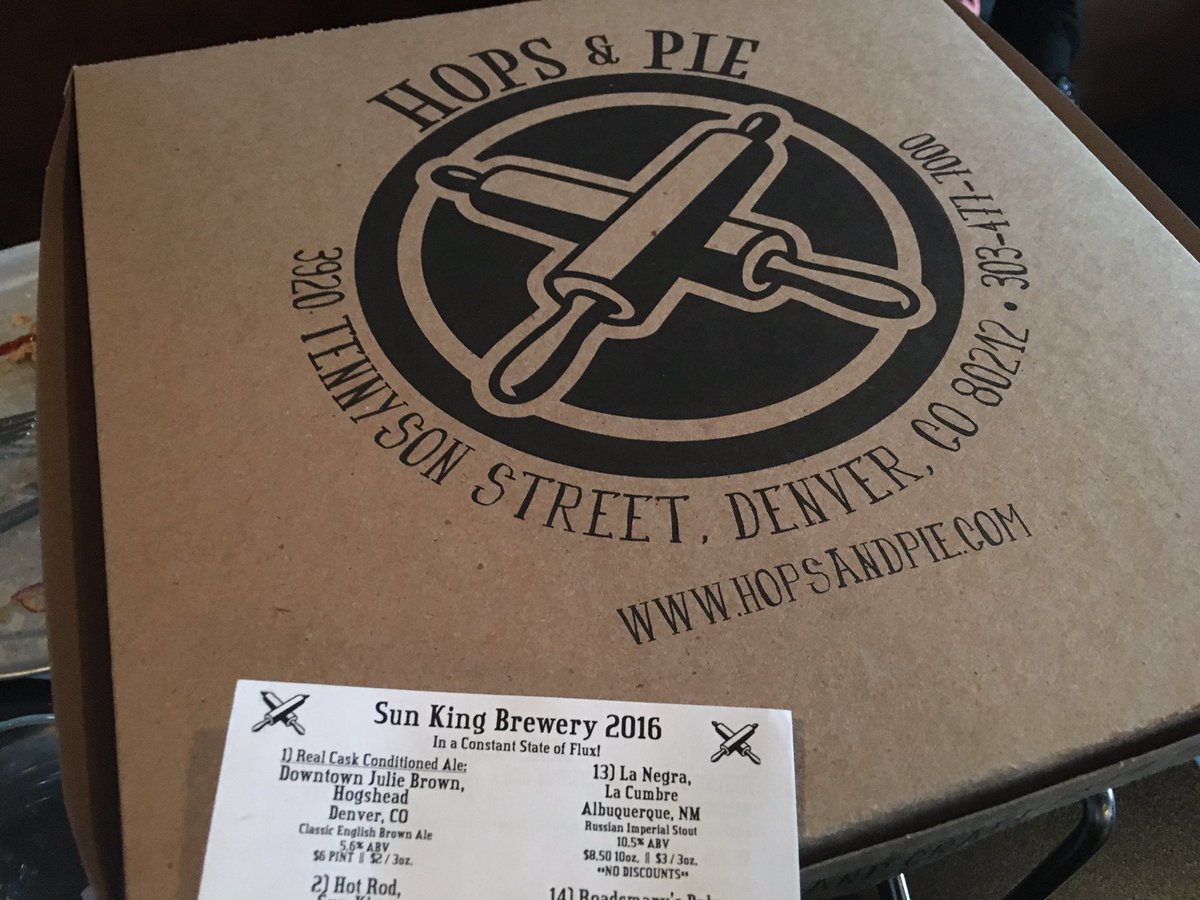 It's going down <a href="/HopsandPie/">Hops & Pie</a> Denver today for #gabf2016! 6 taps of <a href="/SunKingBrewing/">Sun King Brewery</a> are flowing and the pizza is fantastic!