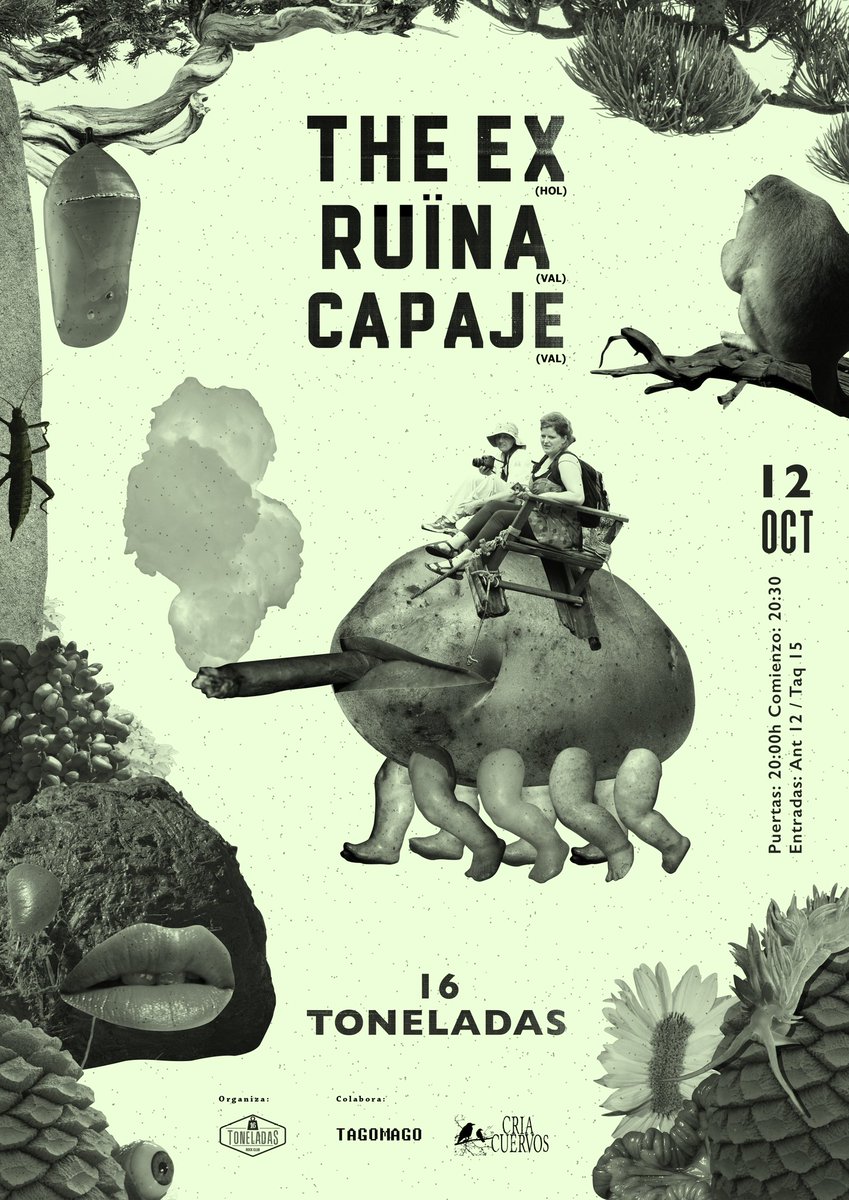 movingtickets's tweet photo. Recuerda q @TheExBand, en gira x España, llegan 12OCT a #Valencia! Comparten cartel con #Ruina y #Capaje Entradas ▶ https://t.co/VC595Ywima https://t.co/tHVlv914g1