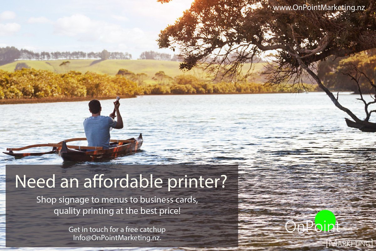 OnPointMNZ's tweet image. Need a printer? Shop signage to menus to flyers, get in touch. #Business #Printing #Affordable #Cards #Brochure #ShopFitout #Banners