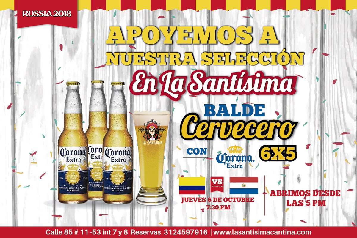 LaSantisima_'s tweet photo. Vamos por nuestra selección hoy en #LaSantisima abrimos desde las 5 pm @EstamosdePlan @civicobogota #Tequila https://t.co/Qzkhc7Ew6N
