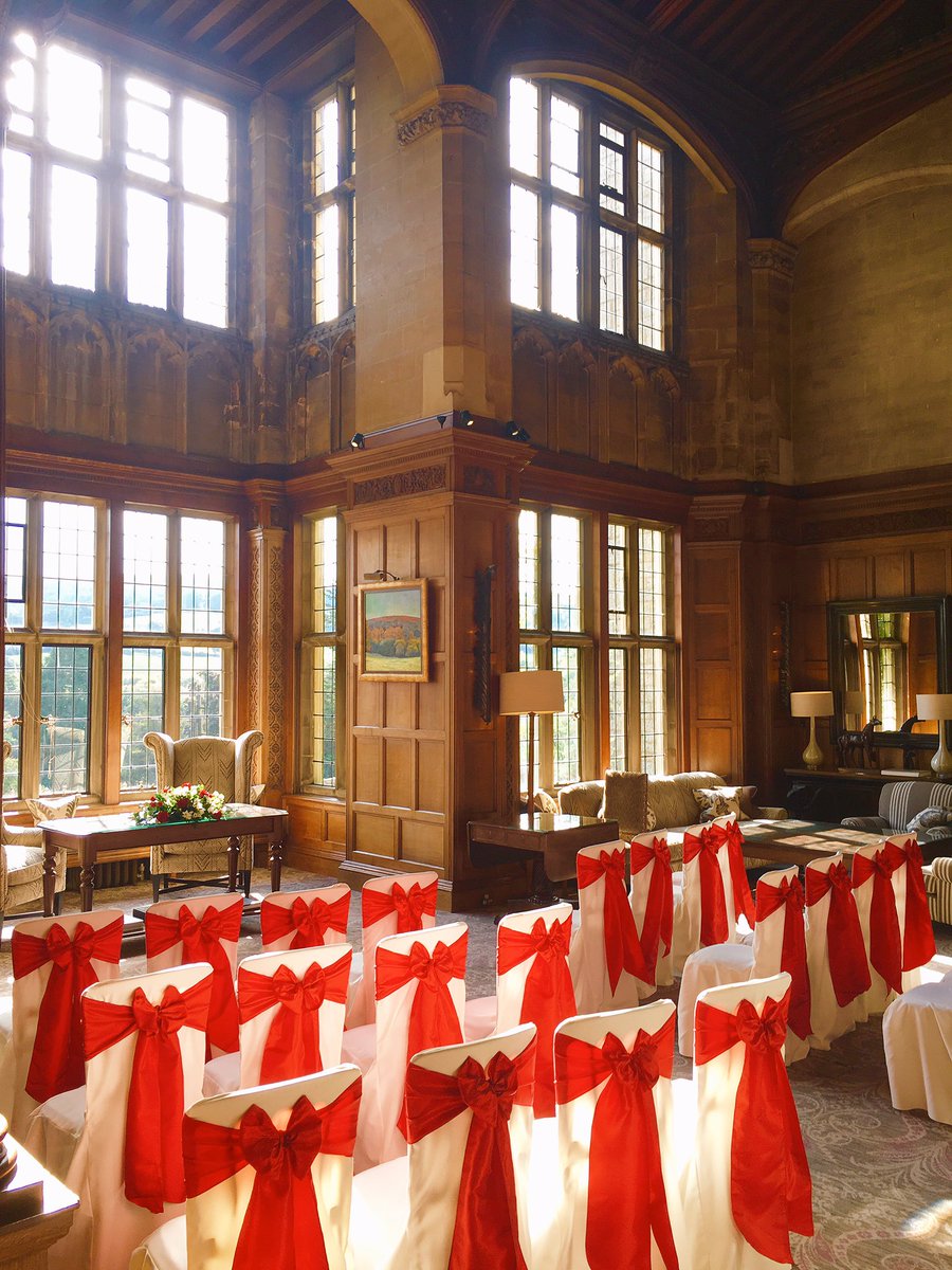 Beautiful autumnal ceremony at <a href="/WedBoveyCastle/">BoveyCastleWeddings</a> <a href="/BoveyCastle/">BoveyCastle</a> 🎀🍁