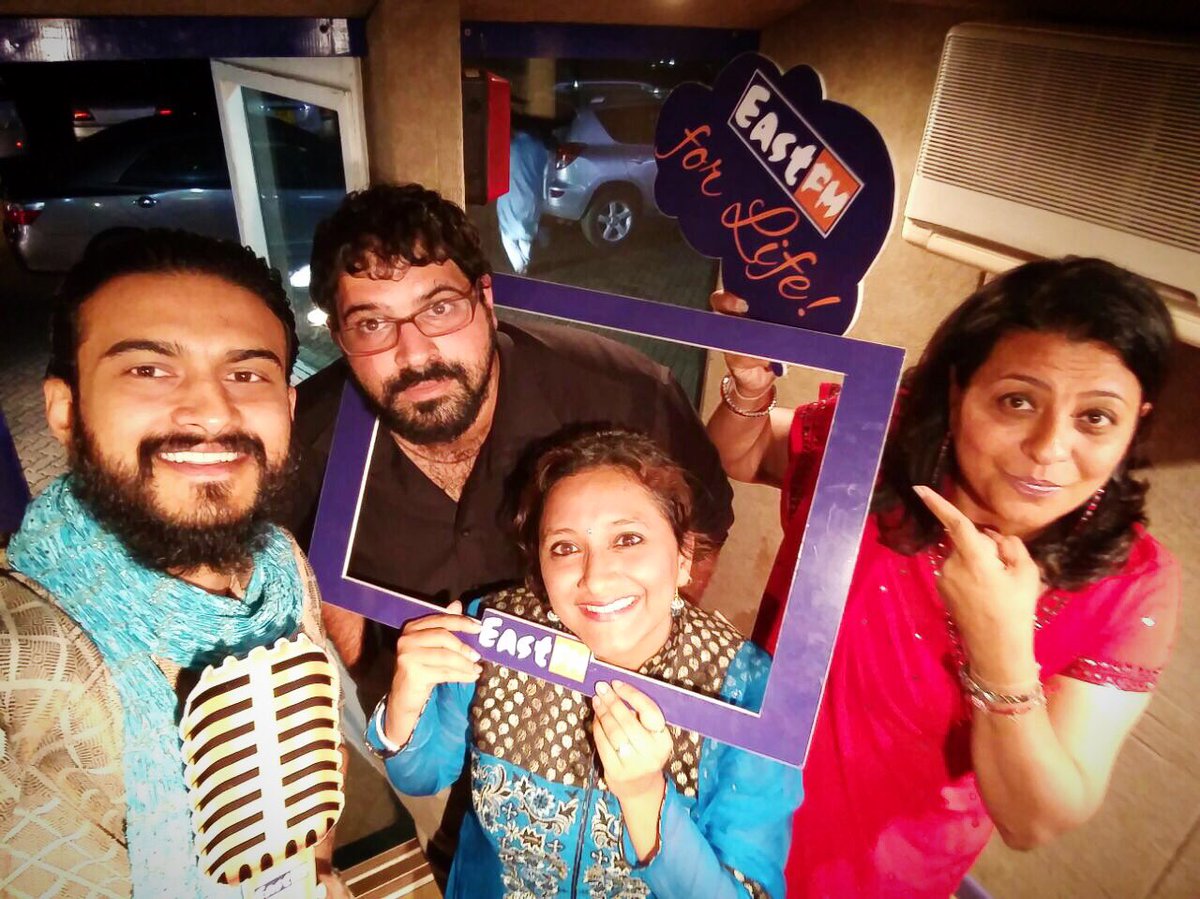 EastFMKenya's tweet photo. All shades of happiness in this picture! From left to right: @jitensumaria @ikass_change @seemasarkarmanji @postjasmine. #EastFMNavratri https://t.co/xOfSkRzh6l