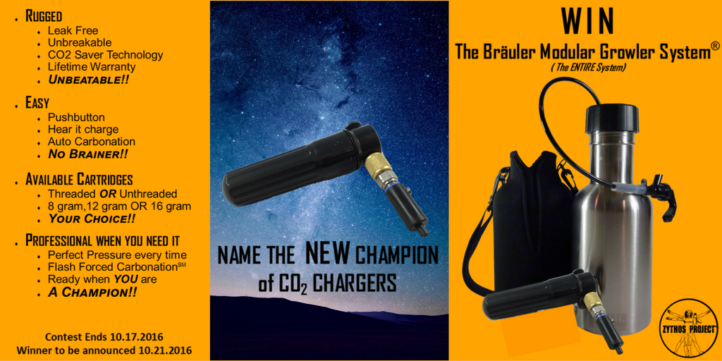 ZythosProject's tweet photo. Only 2 weeks left to name our new charger! Follow us &amp; reply to this post w/your suggestion. You could win a Bräuler Modular Growler System® https://t.co/33aoGkTJBm