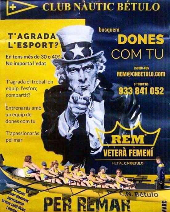 L'equip de rem veterà femení <a href="/CNBetulo/">Club Nàutic Bétulo</a> busca dones per fer creixer #Badalona. Si esteu interessades, apunteu-vos!!!