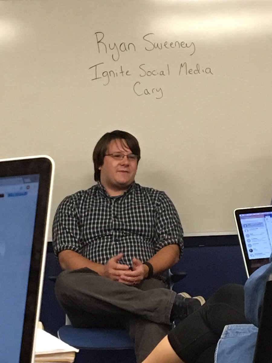 PeterCollinsJ's tweet photo. Very cool to listen to Ryan Sweeney (Elon '10) of @ignitesma speak last night on the career options in the field of Media Analytics! https://t.co/lo7cizRJQS