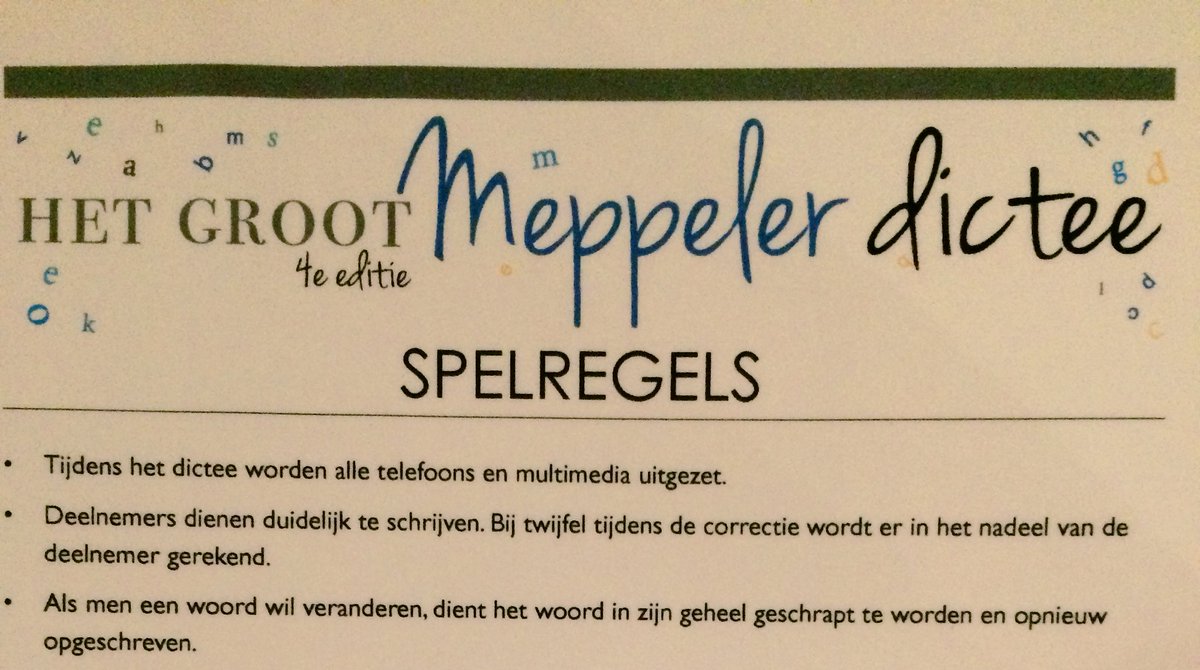 Mooi initiatief van Innerwheel Staphorst-Reestland. Wij doen mee vanavond! Benieuwd naar de uitslag ;-) #grootmeppelerdictee