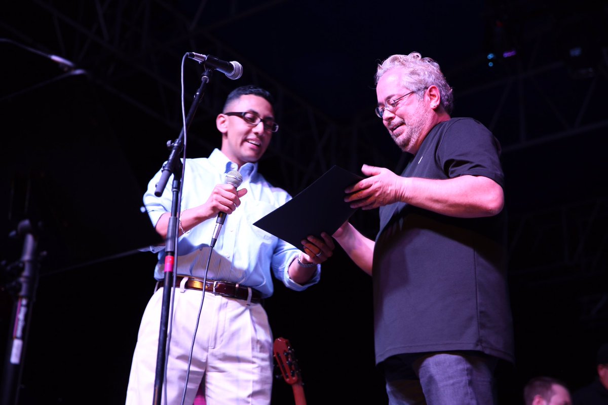 Henry_Brun's tweet photo. In honor of #ThrowbackThursday and all things #jazz 
Receiving the Proclamation Award from City of SA Official! #tbt #thelatinplayerz https://t.co/u4fidlL9TW