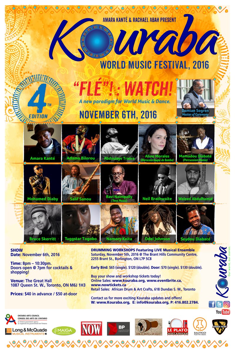 Rehearsal Factory is thrilled to support the Kouraba World Music Festival 2016!  Check out <a href="/KourabaFestival/">Kouraba Toronto</a> or kouraba.org!