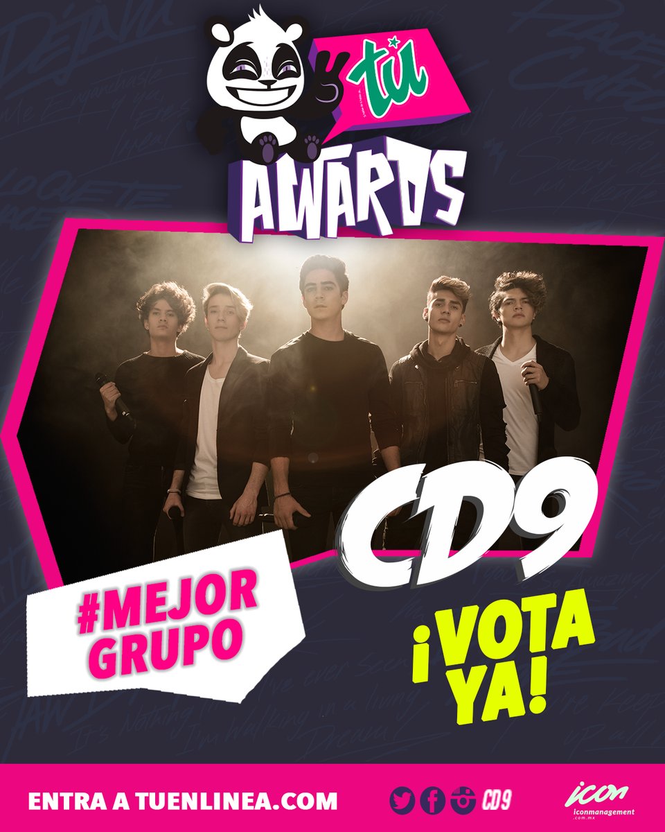 CD9's tweet photo. ¡PENÚLTIMO DÍA DE VOTACIÓN! @Revista_TU #TÚAwards #Canción #MejorGrupo #LasMejoresFansDelUniverso #TourDelAño https://t.co/y13lGfSPYd https://t.co/AsbOnJAdNF