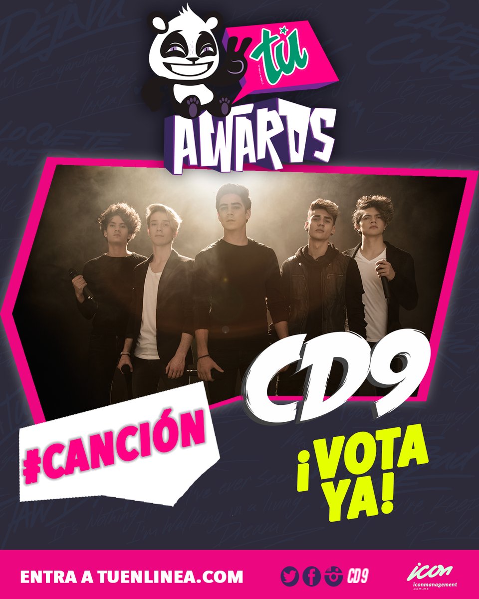 CD9's tweet photo. ¡PENÚLTIMO DÍA DE VOTACIÓN! @Revista_TU #TÚAwards #Canción #MejorGrupo #LasMejoresFansDelUniverso #TourDelAño https://t.co/y13lGfSPYd https://t.co/AsbOnJAdNF