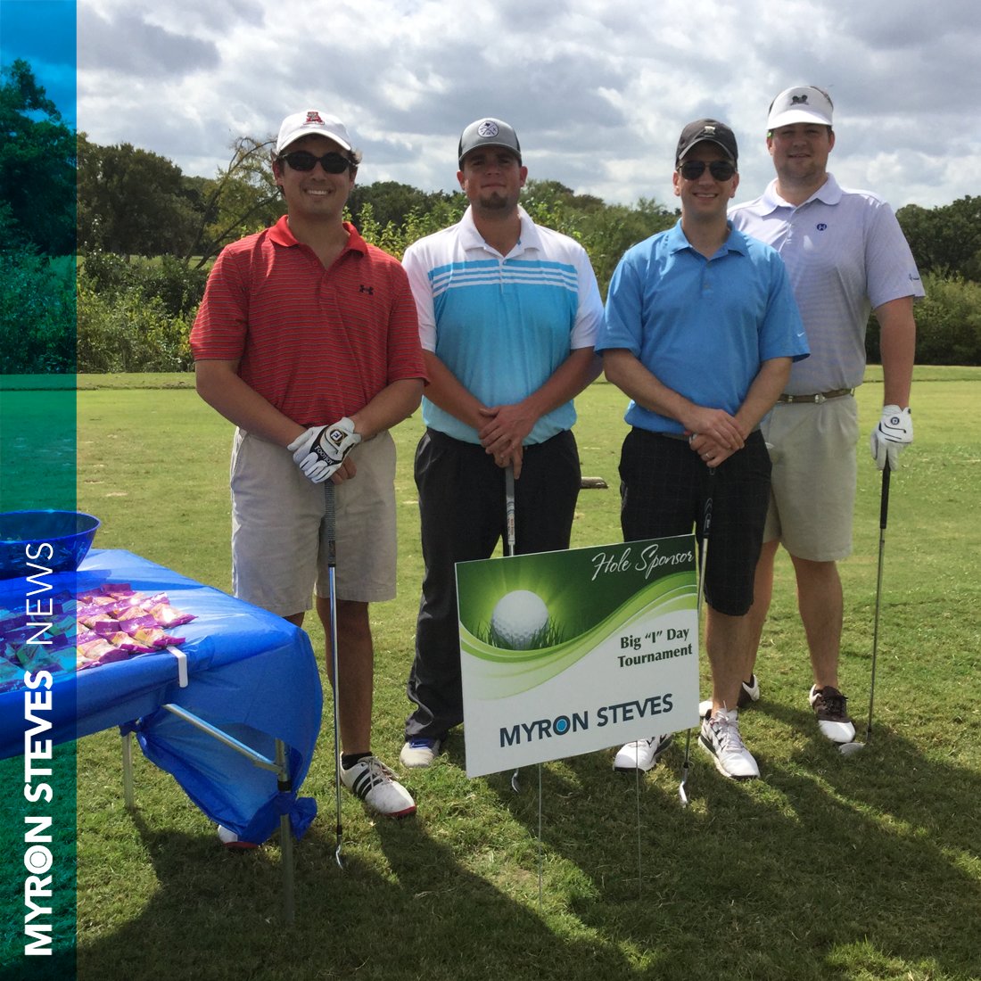 MyronSteves's tweet photo. Team Higganbotham at the Myron Steves hole. IIATC Big "I" Day 2016 #IIATC #insurance #texas https://t.co/pJFwFlutI7