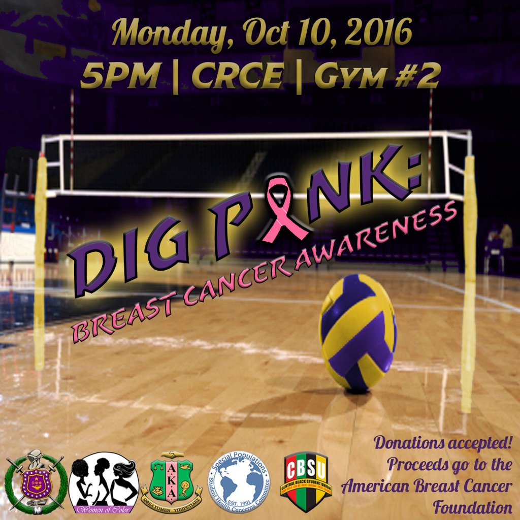 Jump, Block, Spike, DIG PINK! Let's get geared up for some volleyball as we raise awareness to breast cancer! Hope to see you all there! 💪🏾🏐