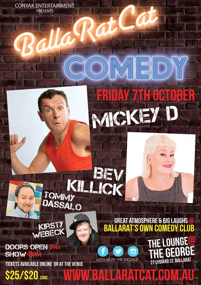 TONIGHT! <a href="/THE_PHATCAVE/">Mickey D</a> <a href="/BevKillick/">Bev Killick.</a> <a href="/dassalo/">Tommy Dassalo</a> @KirstyWebeck all with <a href="/BallaRatCat/">BallaRatCat Comedy</a> in #TheLoungeCluub from 7pm. See you there!