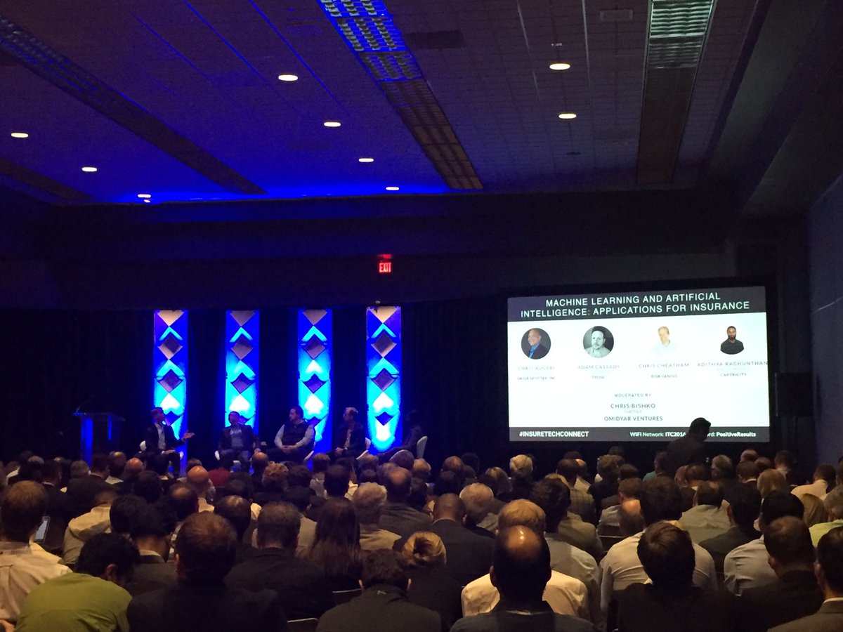 omidyarventures's tweet photo. @ChrisBishko moderating a #panel on #AI and #Insurance at @insuretechnow https://t.co/6guwgWzwOC