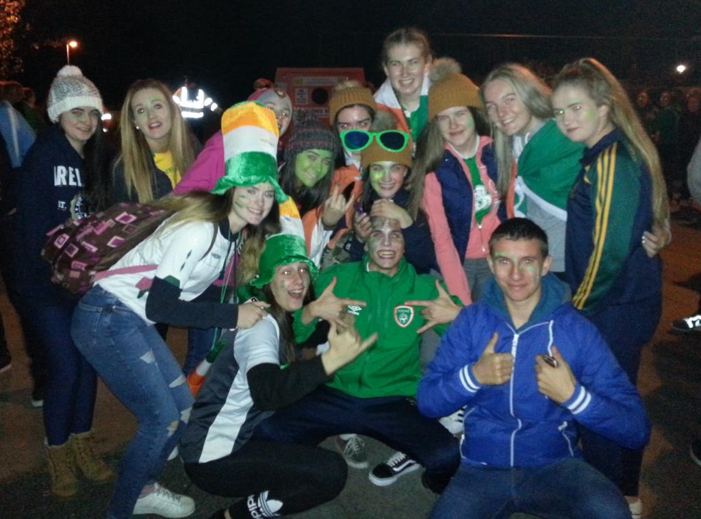 CranaCollege_TY's tweet photo. What a victory!  &amp; what an atmosphere!  Even the teachers showed their colours @cranacollege #inishtimes https://t.co/mdMQuhRPtD
