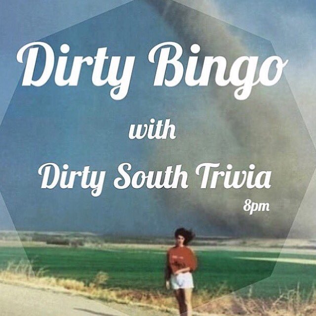 HiFiveDiner's tweet photo. Turning your #Thursday into a #whirlwind of a night. Join us for #DirtyBingo by @dstrivia starting at 8 🌪🍻🎉 https://t.co/r6c7EfekBN