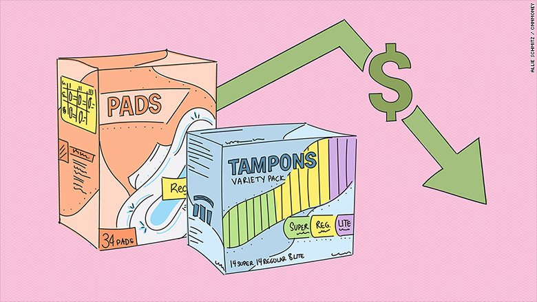 CNNBusiness's tweet photo. Startup cuts prices on feminine products to protest 'pink tax' https://t.co/CL95tYYzAk https://t.co/VZkCmJndOz