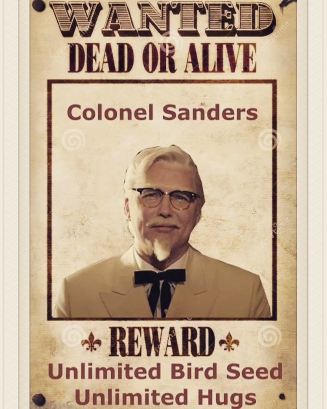 ClocktownTV's tweet photo. Spread the word. Chicken Leghorn is coming to get you Sanders. You hear me? #kfcIsEvil #Chicken #food #Revenge #wanted #YouCrossedTheLine https://t.co/CS1gIIBTOc