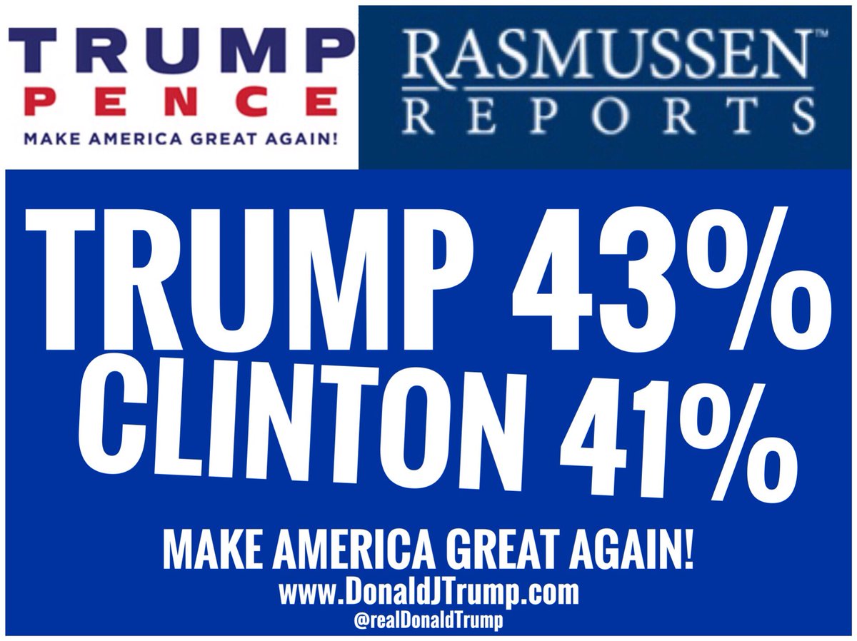 Donald J. Trump on Twitter: "New National Rasmussen Poll:… "