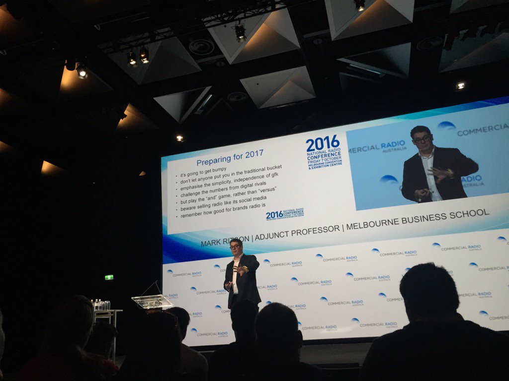 cathoconnornova's tweet photo. Mark Ritson speaks to the power of radio in a digital future #CRAconf https://t.co/rENzo4GuN5