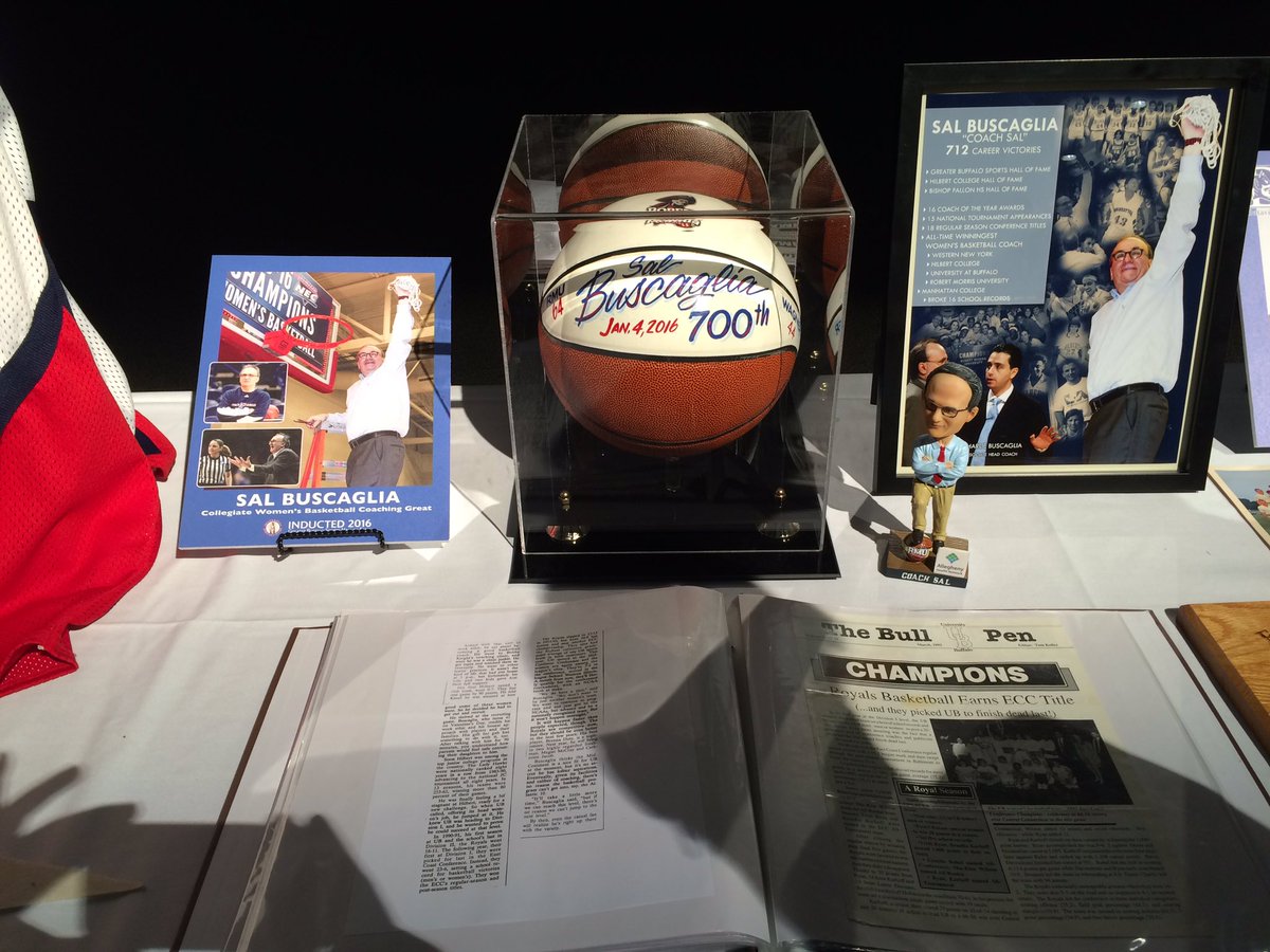 RMUWBasketball's tweet photo. We spy a few familiar pieces of memorabilia in The Nickel City π #SalHOF https://t.co/FZikWpQlmM