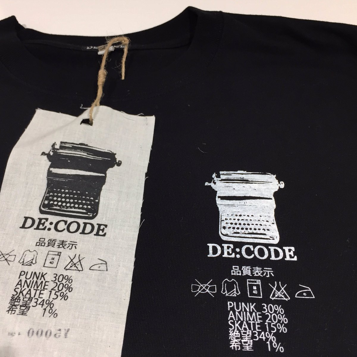 WALL_LABO's tweet image. DE:CODE 
% long t shirts
¥5,000＋TAX