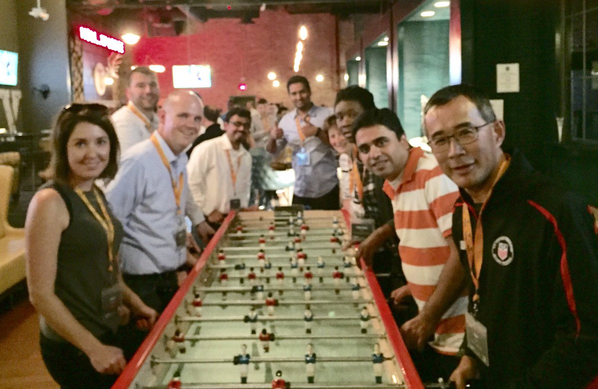 726chan58's tweet photo. Networking Extravaganza - super competitive table soccer which ended in a 2-2 draw.  Great time.  #VISTAS2016 https://t.co/jw6R1st4kI
