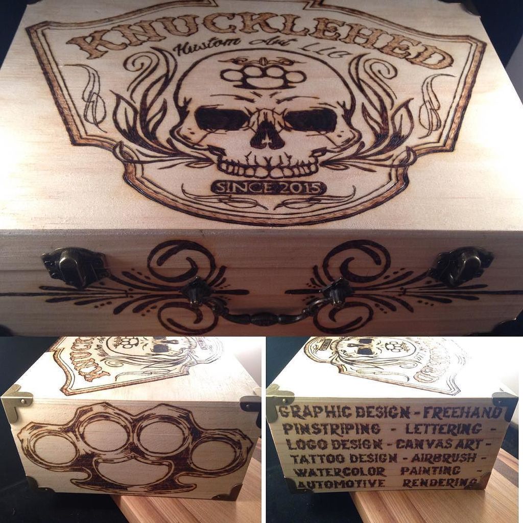 1740beardbalm's tweet photo. Finished up a box for @knucklehedart777 #pyrography #starsandstripes #pinstriping #woodburning #woodworking #beardc… https://t.co/yXNXvE6ADj